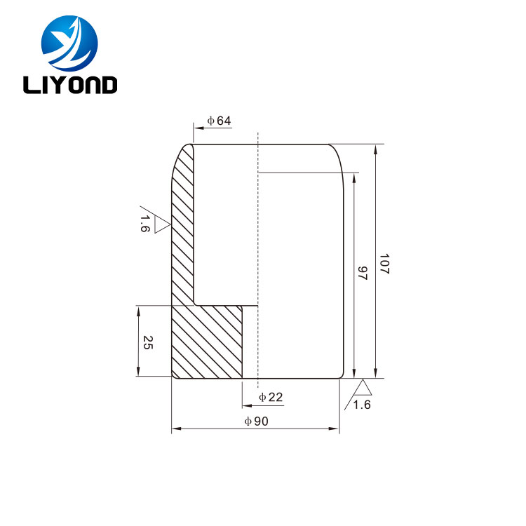 LYB106 2000A Red copper Fixed contact drawing