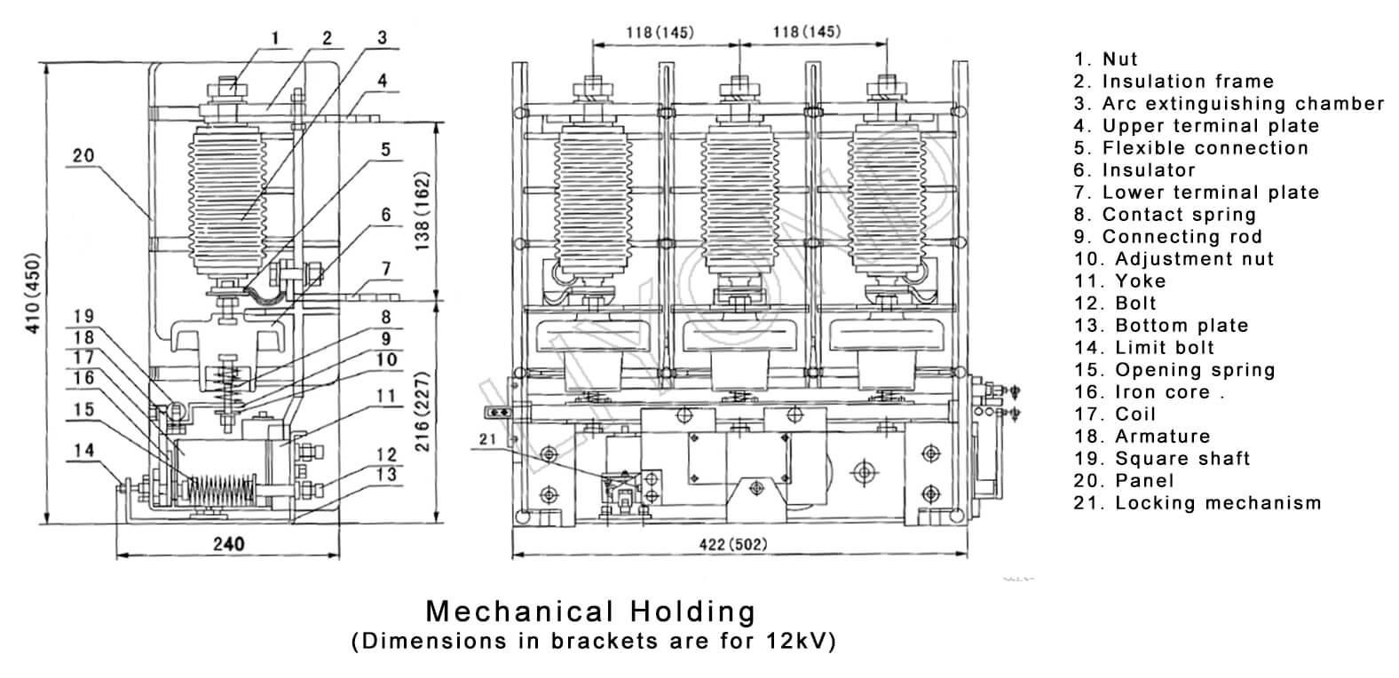 vacuum contactor drawing