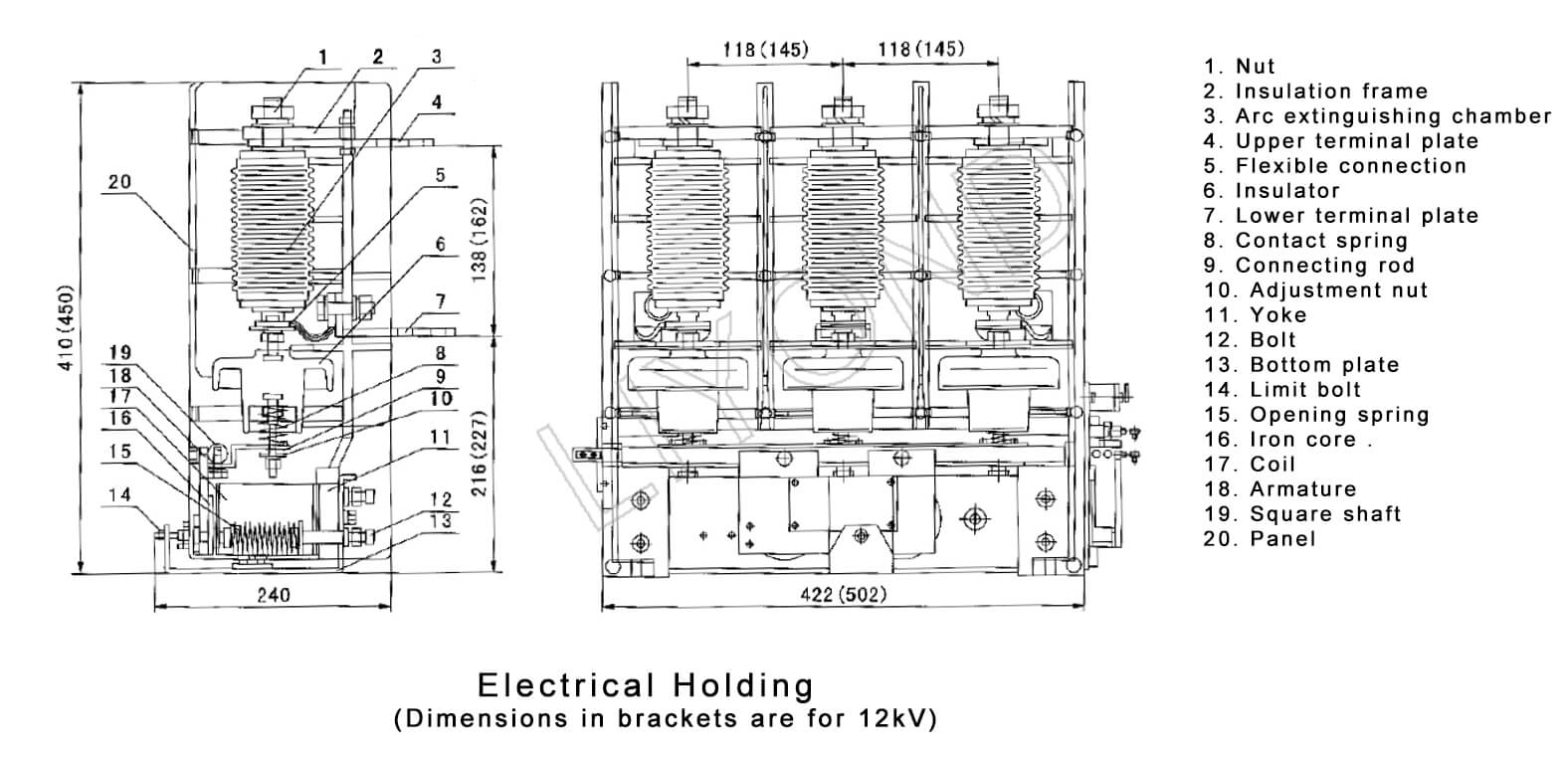 vacuum contactor drawing