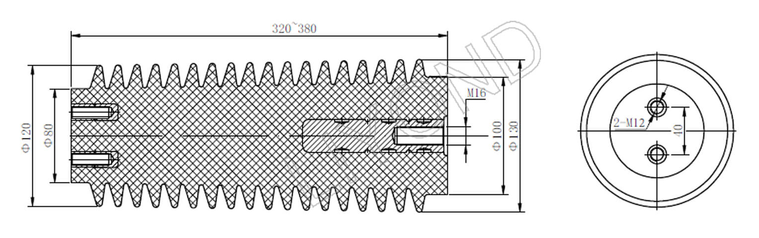 LYC130 insulator drawing 