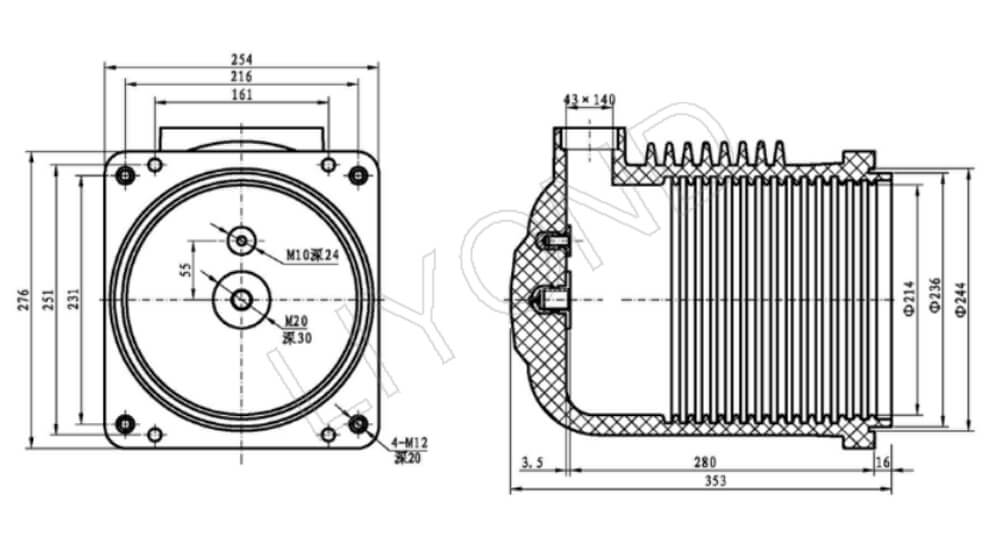 24kV contact box drawing 