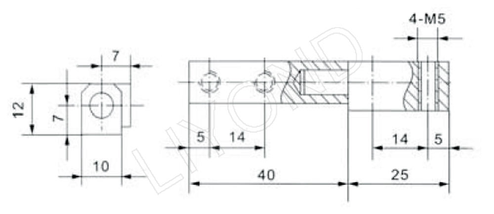 GJL4-1 door hinge drawing