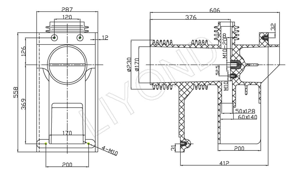 LYC267 contact box drawing 