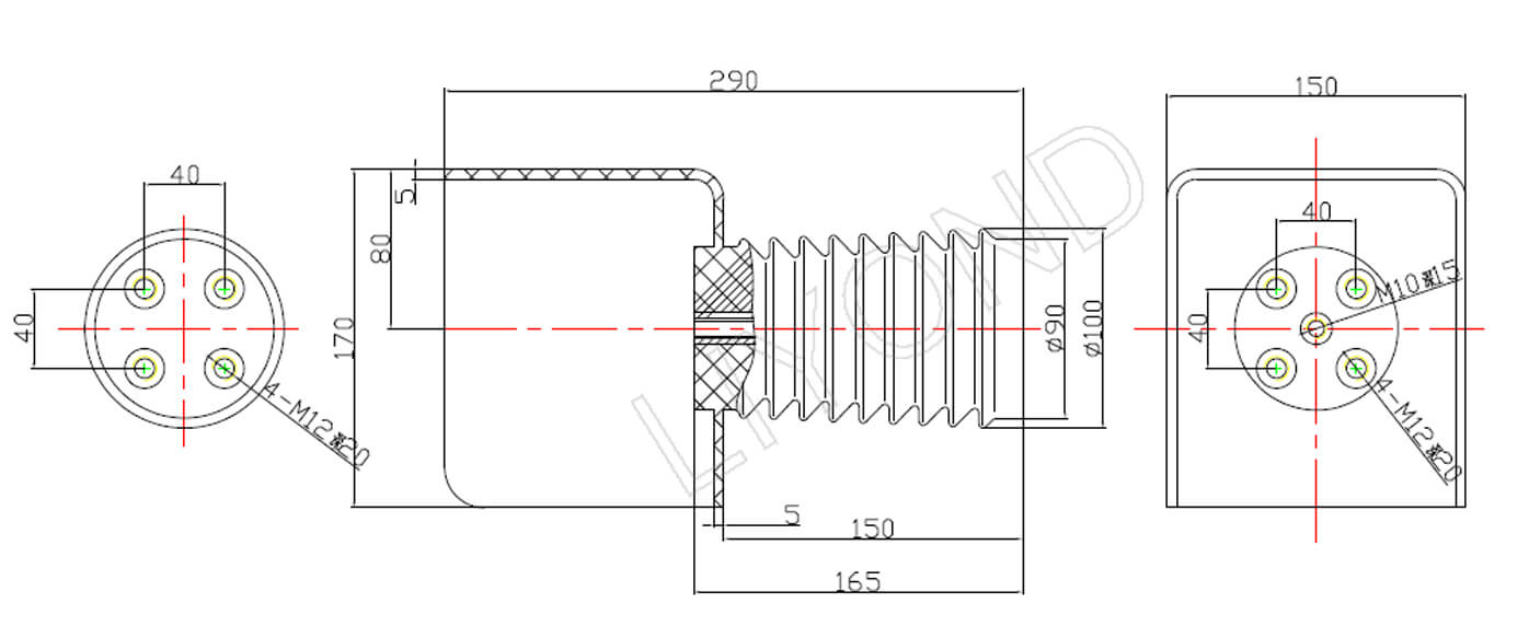 LYC316 PT insulator drawing