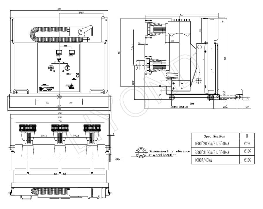 VS1-12-4000-275 VCB drawing