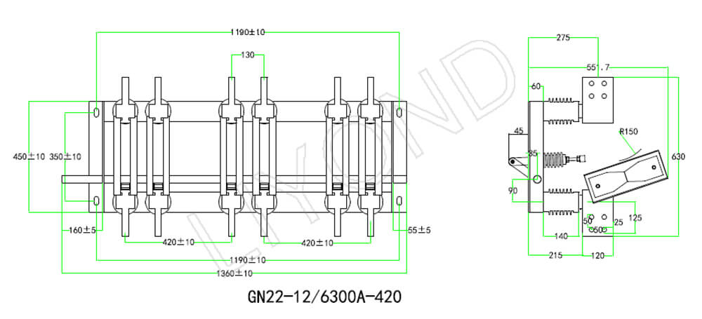 GN22-12-6300A High-Voltage Isolating Switch