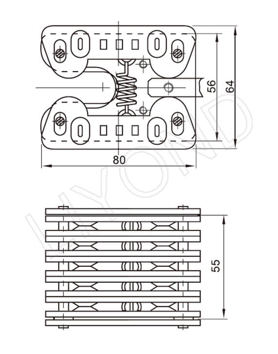 LYA302 flat contact drawing