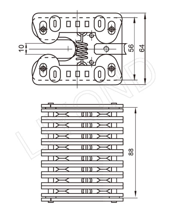 LYA304 flat contact drawing