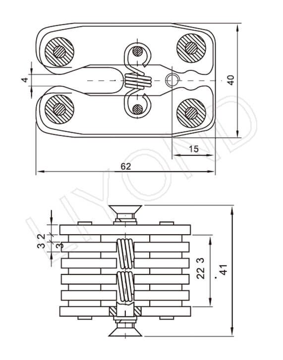 LYA401 flat contact drawing