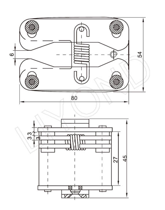 LYA402 flat contact drawing