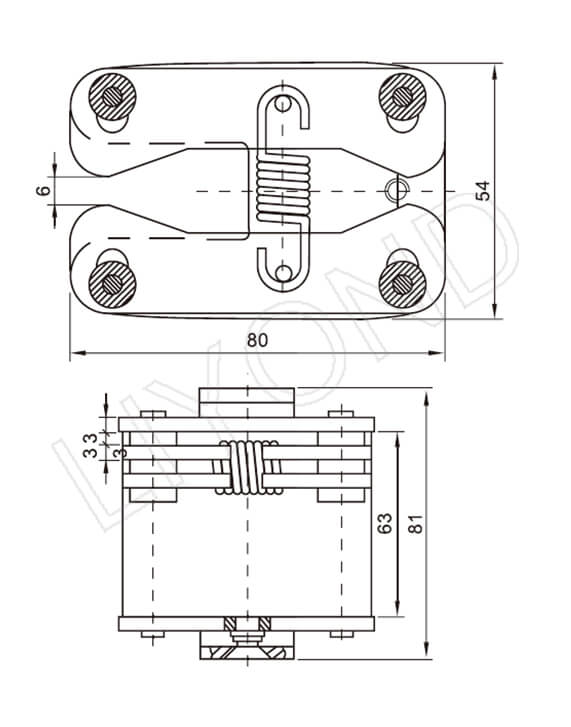 LYA404 flat contact drawing