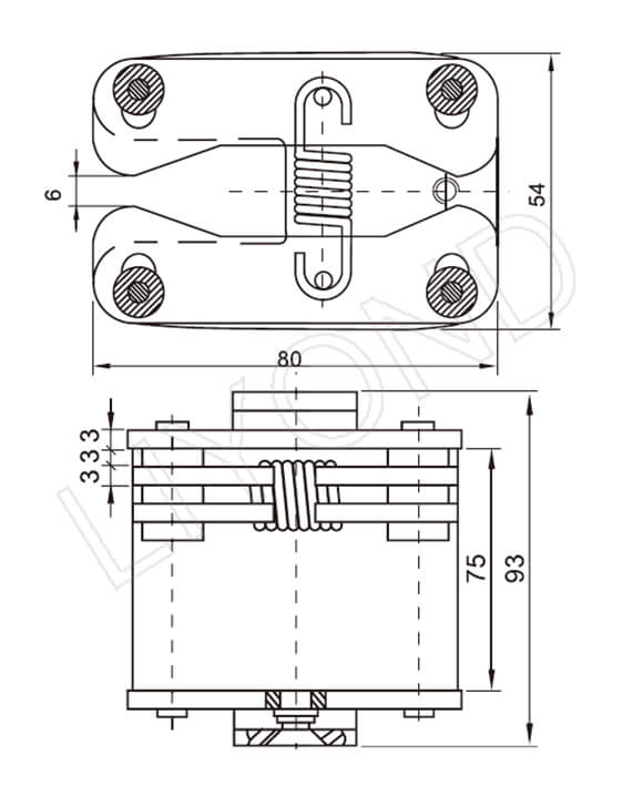 LYA405 flat contact drawing