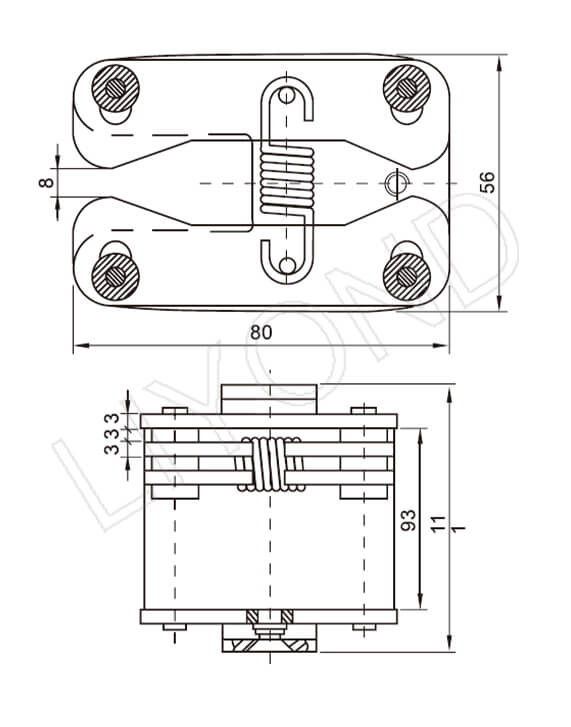 LYA406 flat contact drawing