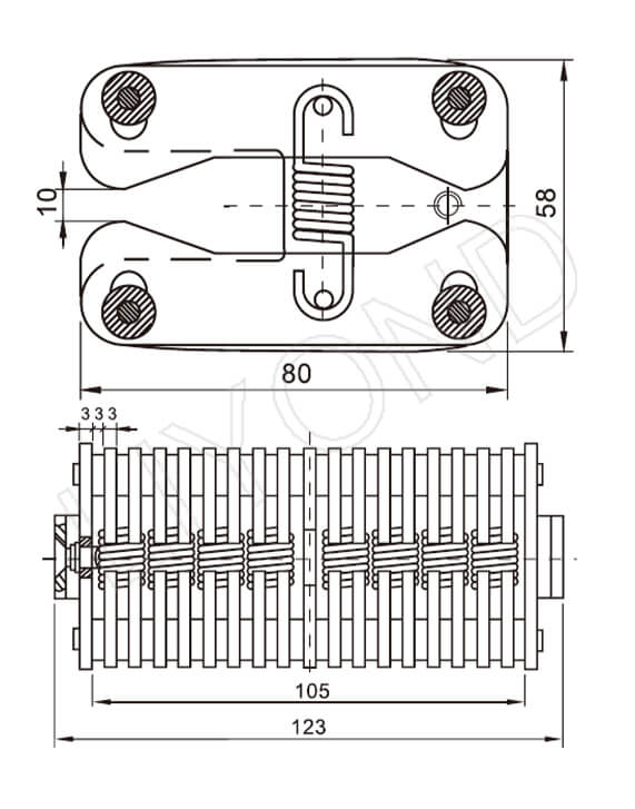 LYA408 flat contact drawing