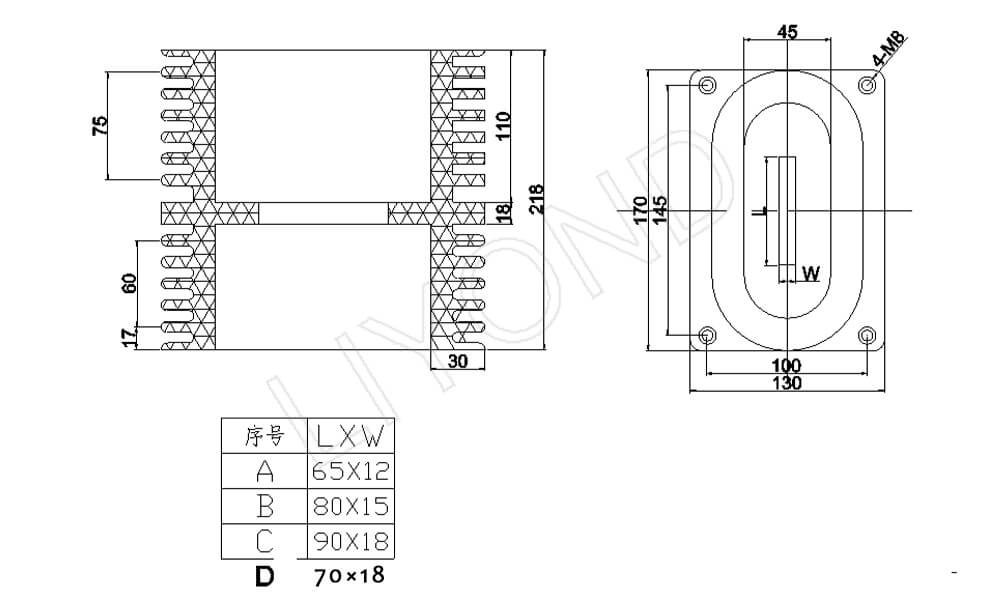 LYC144 bushing drawing 