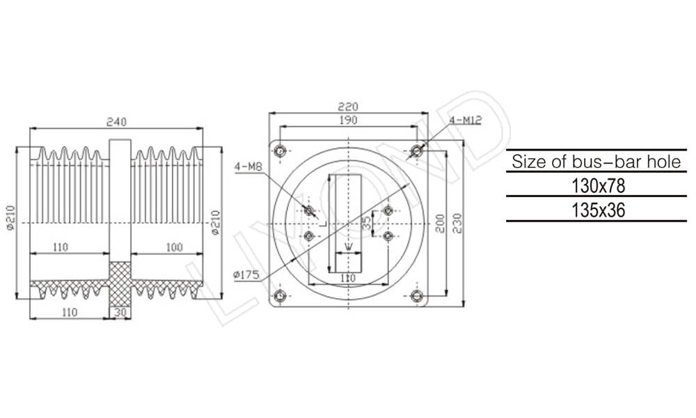 LYC186 bushing drawing 