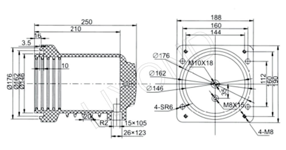 LY103 contact box drawing 