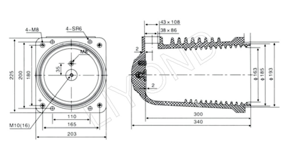 LY108 contact box drawing 