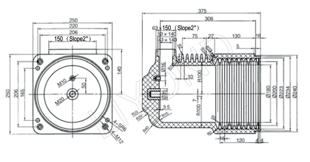 LY109 contact box drawing