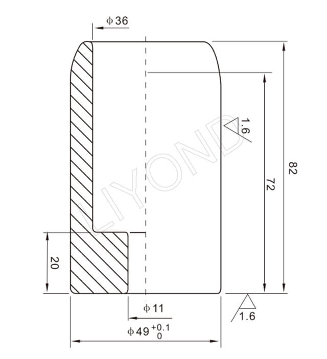 LYB114 fixed contact drawing