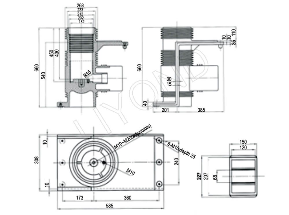 LYC266 contact box drawing